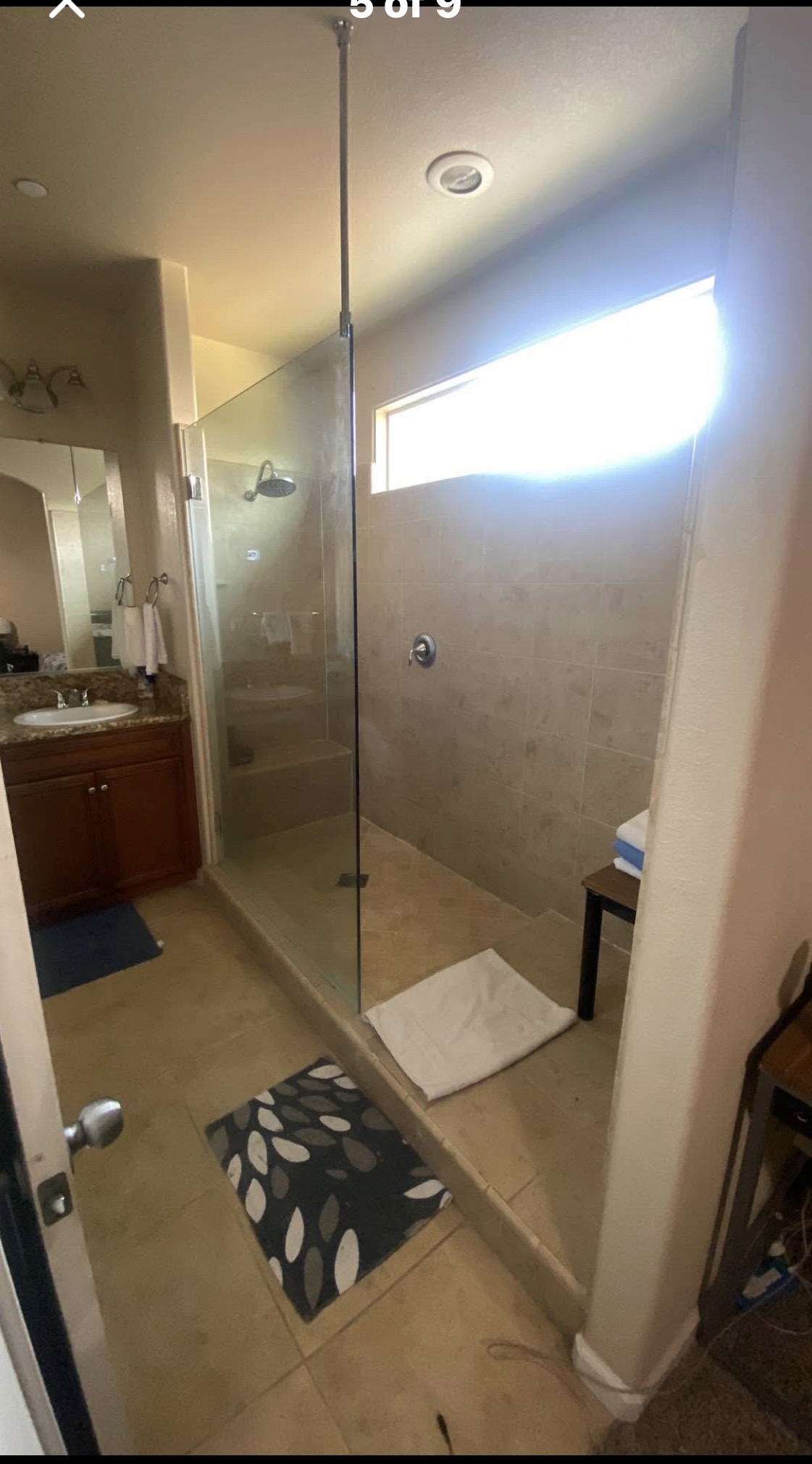 Master bedroom home at night